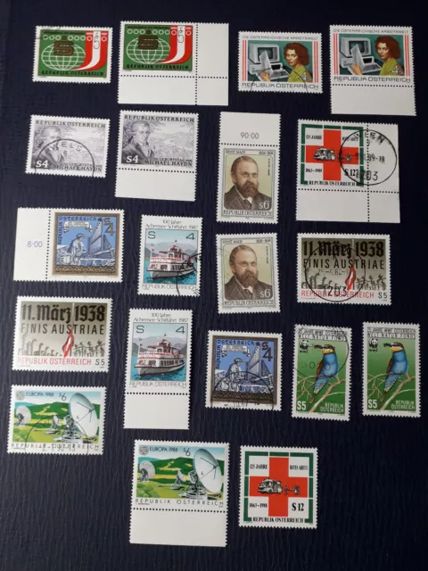 Österreich 20 Sondermarken postfrisch und gestempelt