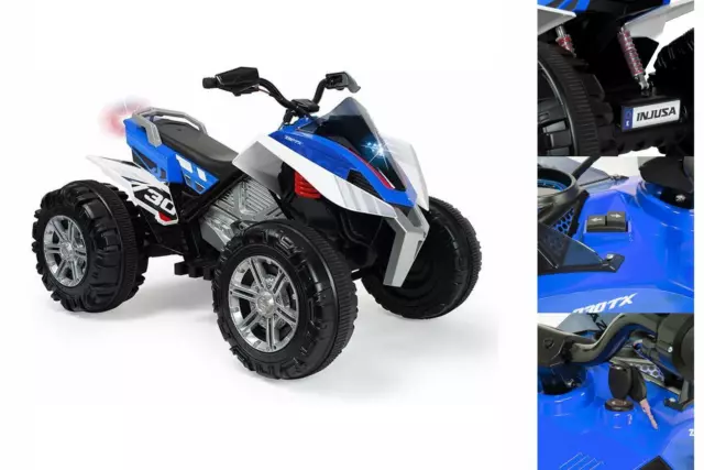 Injusa Elektro-Quad Rage Licht Blau Weiß 12 V