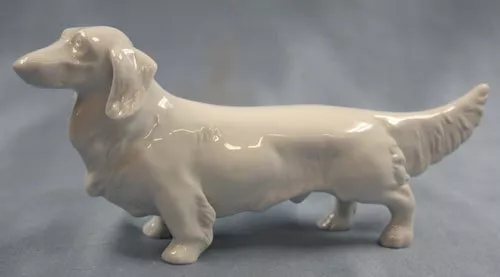 Dackel Figura de Porcelana Perro Salchicha Perro Dachshund W&a Pelo Largo W