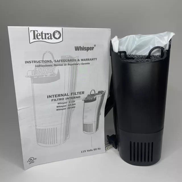 TETRA Whisper Filter 2-10i Internal Fits 10 Gallon Aquarium Water Tank NEW