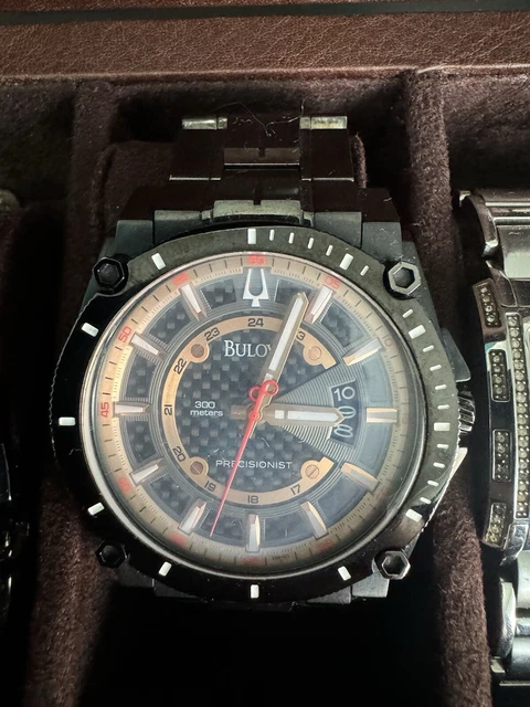 BULOVA MEN S WATCH 97B120 Quartz Chronograph Rose Gold Brown Dial Leather Strap 39.00 PicClick UK