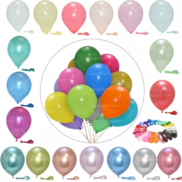 12 Inch Heavy Duty Large Balloons Latex Air/Helium Wedding Quality Birthday UK