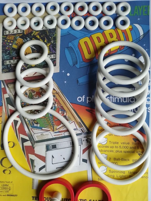 Kit élastiques Caoutchouc Pour Flipper Gottlieb Hoops - Pièces De Rechange Neufes