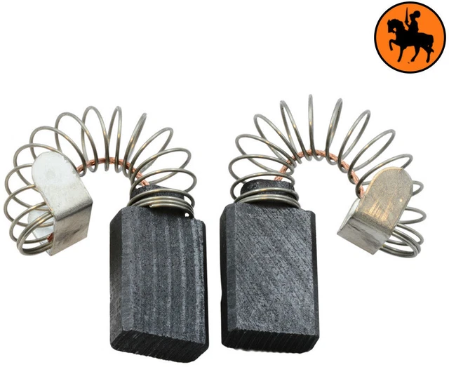 Jeu De 2 Balais De Charbon Asein 0868 Pour Rabot Ryobi L1323A/L282 - Dimensions 5x10x10 Mm - Avec Ressorts Et Câbles