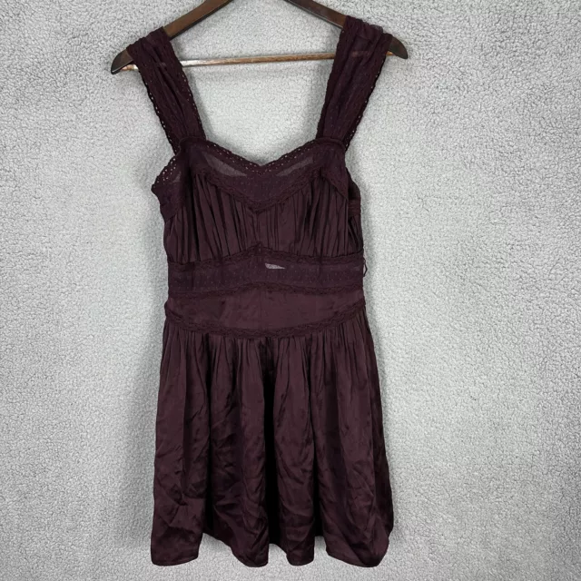 fillyboo dress womens small purple silk the Chantilly Angel Slip dress NWT