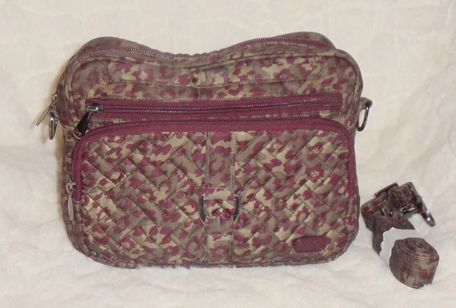 New LUG Carousel XL Camo Convertible RFID Crossbody Bag~Rare Purple Camo