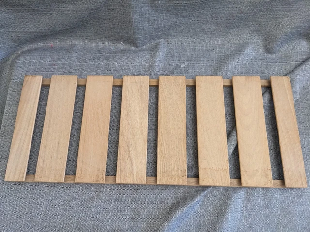 Under Cabinet Wood Wooden Wine Glass Holder Rack Insert unfinished stemware 29.5