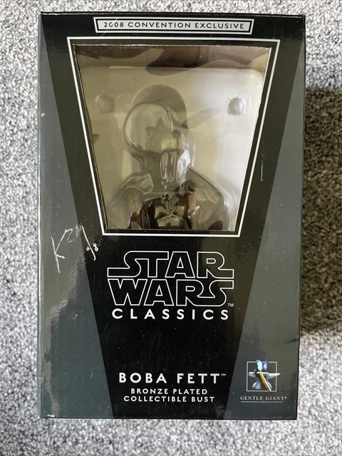 2008 Star Wars BOBA FETT Bronze Plated Collectible Bust #673/1000 Convention Exc