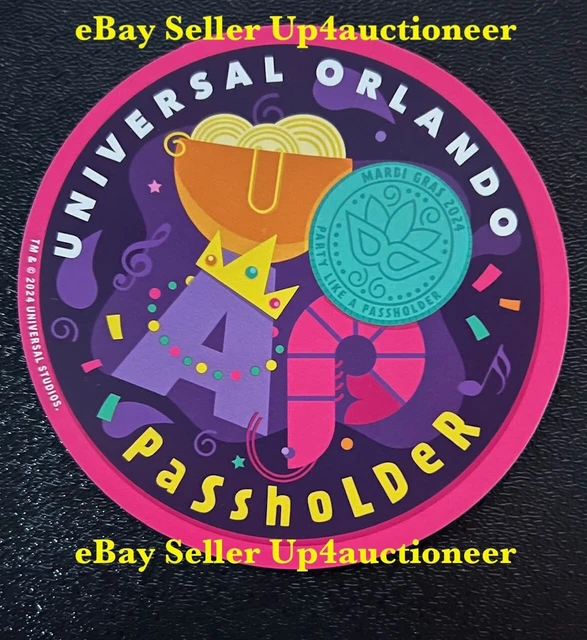 UNIVERSAL STUDIOS ORLANDO UOAP Mardi Gras Passholder 2024 10.00