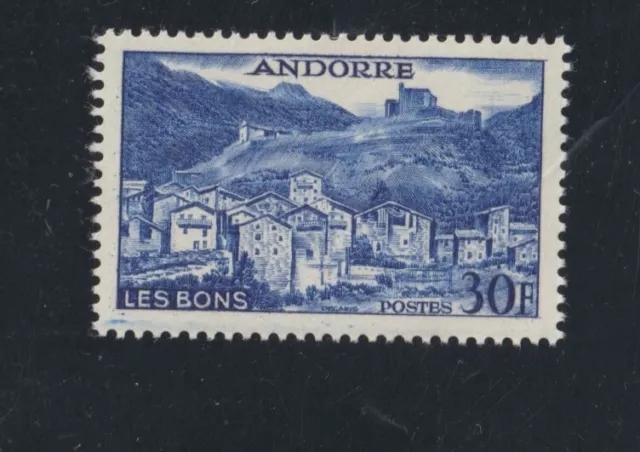 1955-58.ANDORRE FR.YVERT N° 150 30F outremer Neuf** LE HAMEAU DES BONS