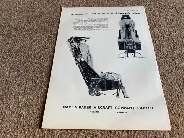 Fabk9 Advert 11X8 Martin-Baker Aircraft Company Limited