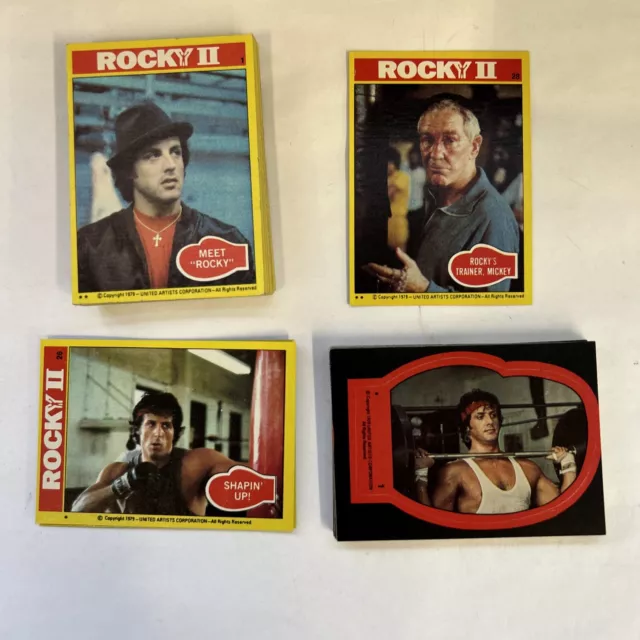 1979 Topps Rocky II 2 Complete Trading Card Set (99) 22Stickers Nm/Mt