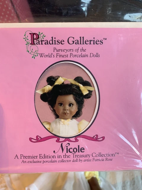 VTG Paradise Galleries Treasury Porcelain Doll NICOLE 13" African American w/Box 13