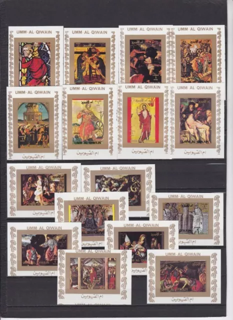 Umm al Qiwain 970/985 de Luxe Blocks postfr./mnh Gemälde paintings 1972 -24365