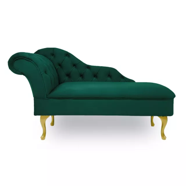 Jasper green Chesterfield chaise longue Accent arm chair sofa bedrooms