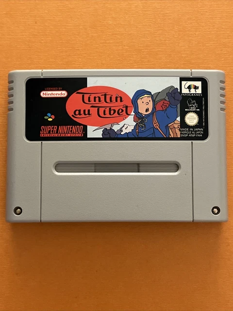 Super Nintendo Tintin Au Tibet [PAL FAH] Original En Boîte Sans
