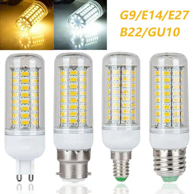 LED Birne E27 B22 G9 GU10 E14 Leuchtmittel Kaltweiß Warmweiß Mais Glühbirne 230V