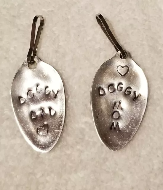 Doggy Mom & Doggy Dad Keychain Clip Set. Brand New