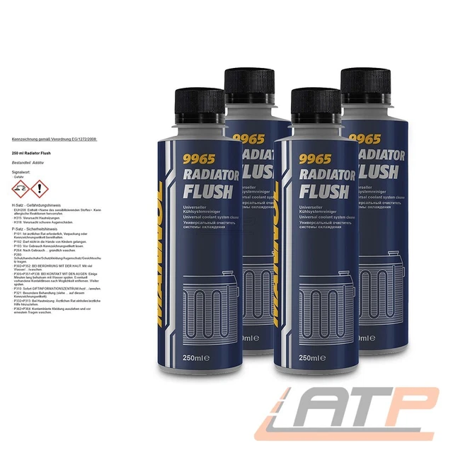 MANNOL 4x 250ml RADIATORE FLUSH DETERGENTE SISTEMA FRIGORIFERO PROTEZIONE ADDITIVO
