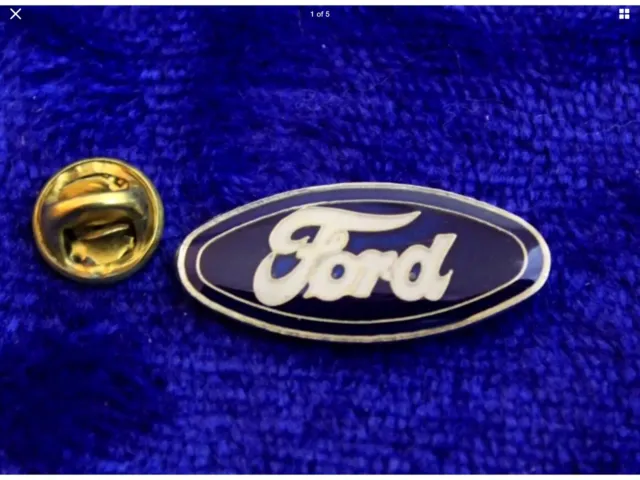 Vintage Ford Blue Oval Hat Lapel Pin Badge Logo FoMoCo Truck Mustang Thunderbird