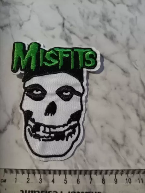 official MISFITS SEW-ON / IRON-ON PATCH - FIEND SKULL die my darling LOGO -  NEW