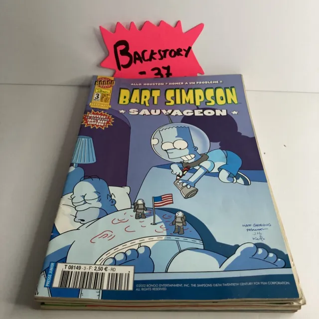 Bart Simpson Bongo Comics Panini Vintage Presse Junior Lot De 7 Album Bd