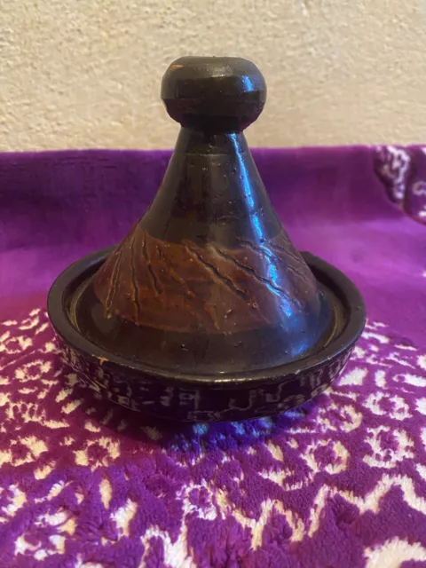 Lote pequeño marroquí tagine, pintado a mano y hecho a mano pequeña decoración