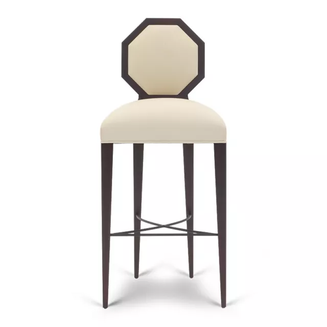 Pair Christopher Guy Octavia Leather Stools – Brand New – RRP £5,316