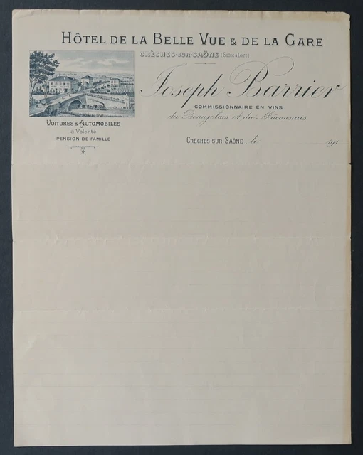 Facture Ancienne HÔTEL DE L'UNIVERS ST MALO, Vieux Papier, 19e, Collection