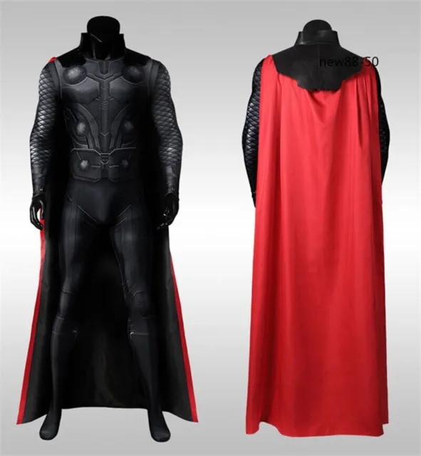 Avengers Infinity War Thor Cosplay Costume Bodysuit Cloak Set Men Clothing New