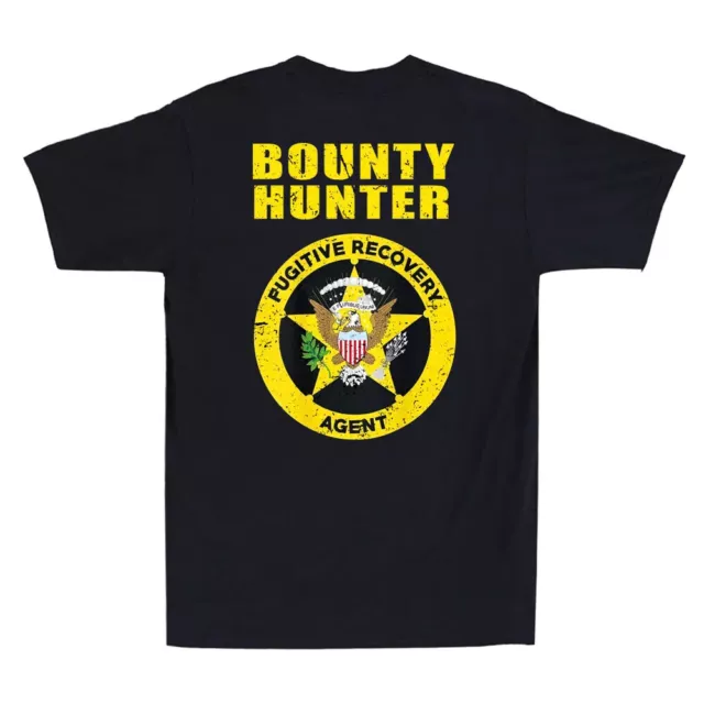 Bounty Hunter Fugitive Recovery Agent Bail Bondsman Duty (On Back) Retro T-Shirt