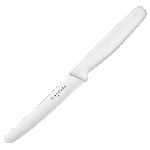 VICTORINOX CLASSIC SERRATED Steak & Tomato Knife Round Tip 11cm Wavy