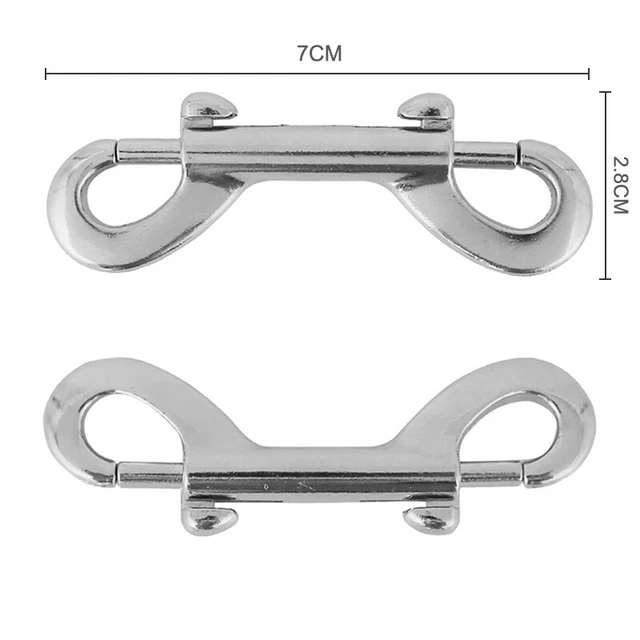 Double Ended Bolt Snap Hooks Heavy Duty Trigger Chain Marine Grade Metal .EL