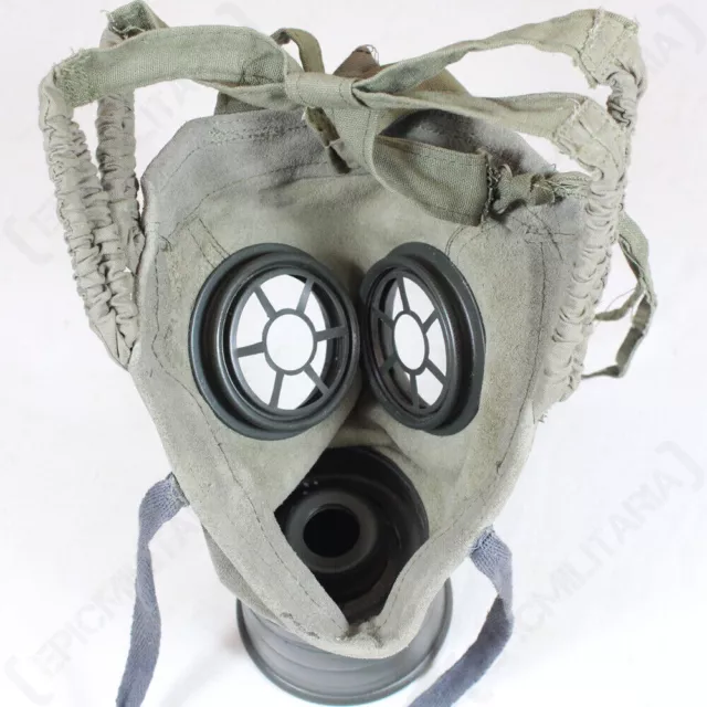 WW1 Reproduction German Grey Suede Gas Mask - World War One 3