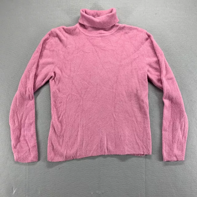 Talbots Sweater Womens Large Pink Turtleneck Long Sleeve Stretch Casual