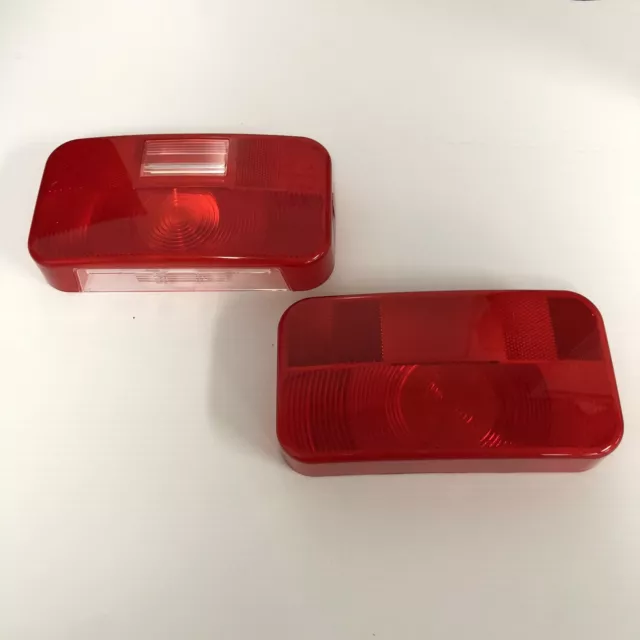 Pair of Bargman Tail Light Replacement Lens Camper RV Travel Trailer Pop Up T...