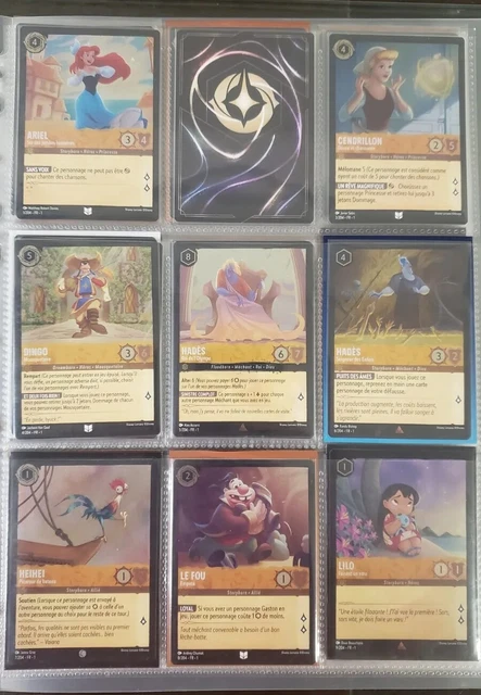 Lot Foil Lorcana VF 150x Cartes Mickey Elsa Raiponce Rare Legendaire MINT