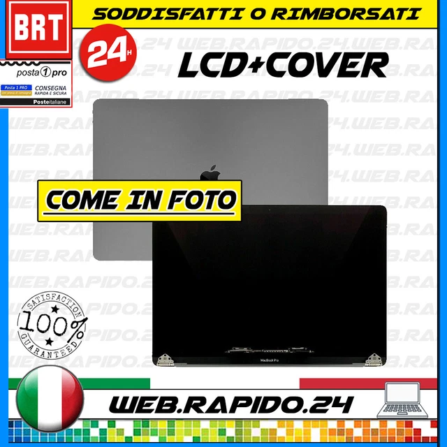 Display Lcd+Cover Apple Macbook Pro Retina 13" A1708 2016 2017 Grigio Grey 24H