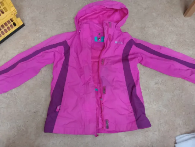 Girls Mountain Warehouse Age 9-10 Years Waterproof Coat With Removable Hood