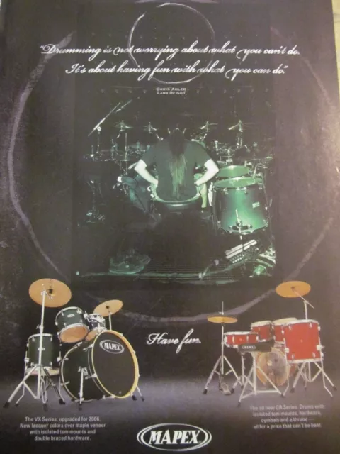 Lamb of God, Chris Adler, Mapex Drums, Full Page Promotional Ad