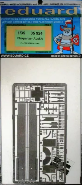 Eduard 1/35th Scale PE Set No. 35924 Flakpanzer Ausf A for Tristar Kit