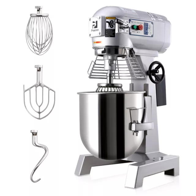 Commercial 10 Qt Food Dough Mixer & 600W Pro Planetary Mixer with 3 Attachments