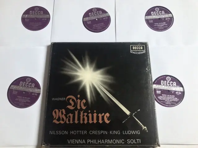 Decca SET 312-6 WBg Wagner DIE WALKURE Solti , Vienna, Nilsson 5 x LP BOX Set