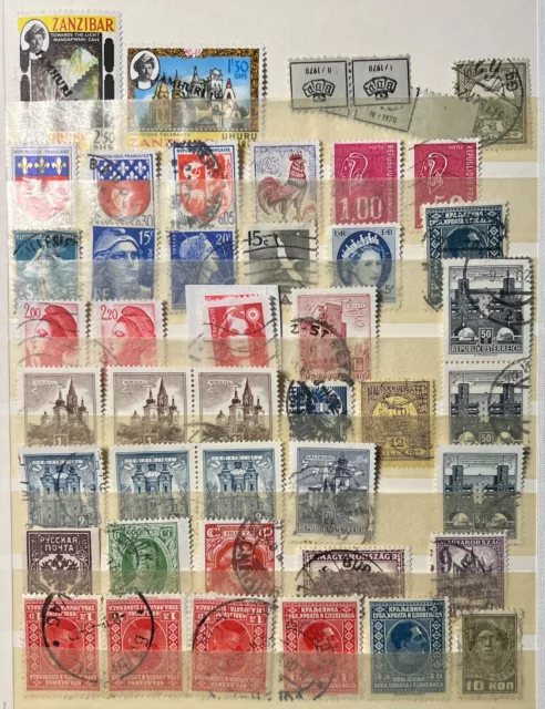 44 Briefmarken International aus Nachlass 1 Seite wie abgebildet gestempelt 8-6