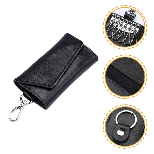 Astuccio Portachiavi con Coulisse Borsa Organizer Estraibile in Pelle da Donna Piccola Mini Borsa Portamonete da Uomo (D, 11 * 6.8cm),Borsa