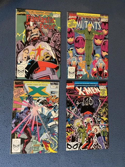 Days of Future Present X-Men Part 1-4 Gambit First Appearance #14 1990 Set