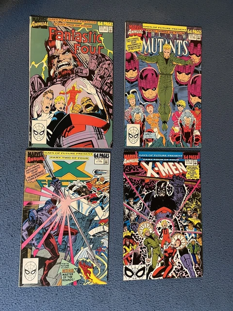 Days of Future Present X-Men Part 1-4 Gambit First Appearance #14 1990 Set