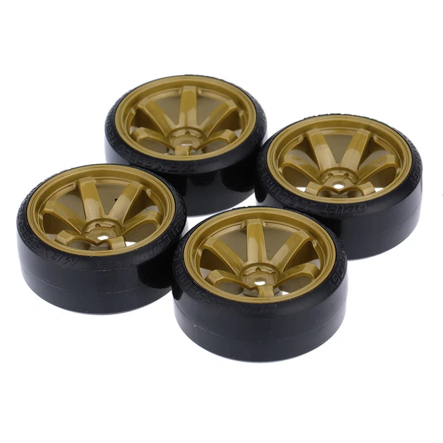 Set Di Pneumatici Drift 1/10 Con Cerchi – Gomme Per Auto Rally HPI Tamiya Kyosho Ken Block