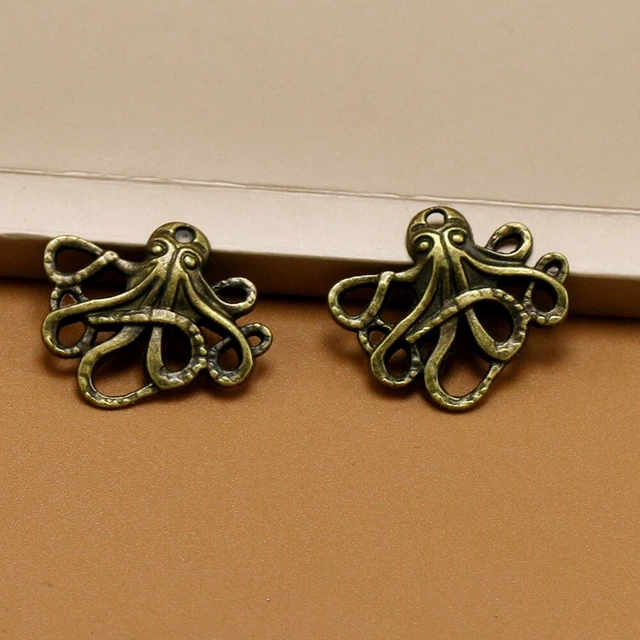 20 Stück Alloy Octopus Anhänger Charms DIY Schmuck Herstellung Zubehör für