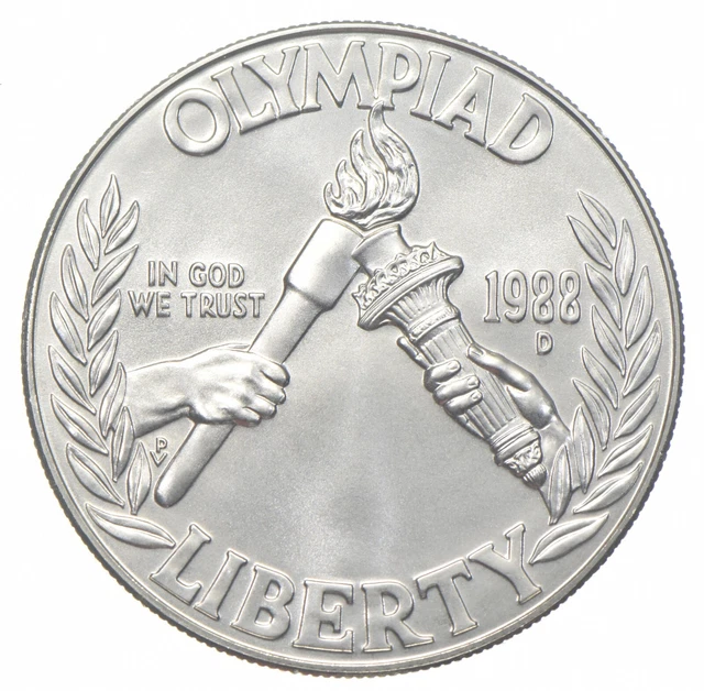 1988-D Unc Olympic Commemorative Silver Dollar $1 *0250